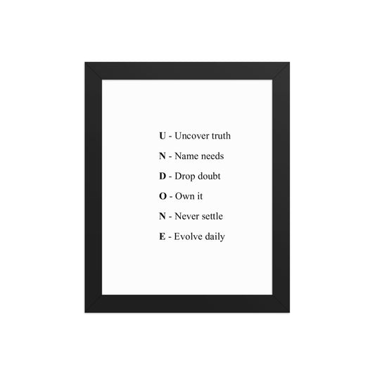 UNDONE Framed Art